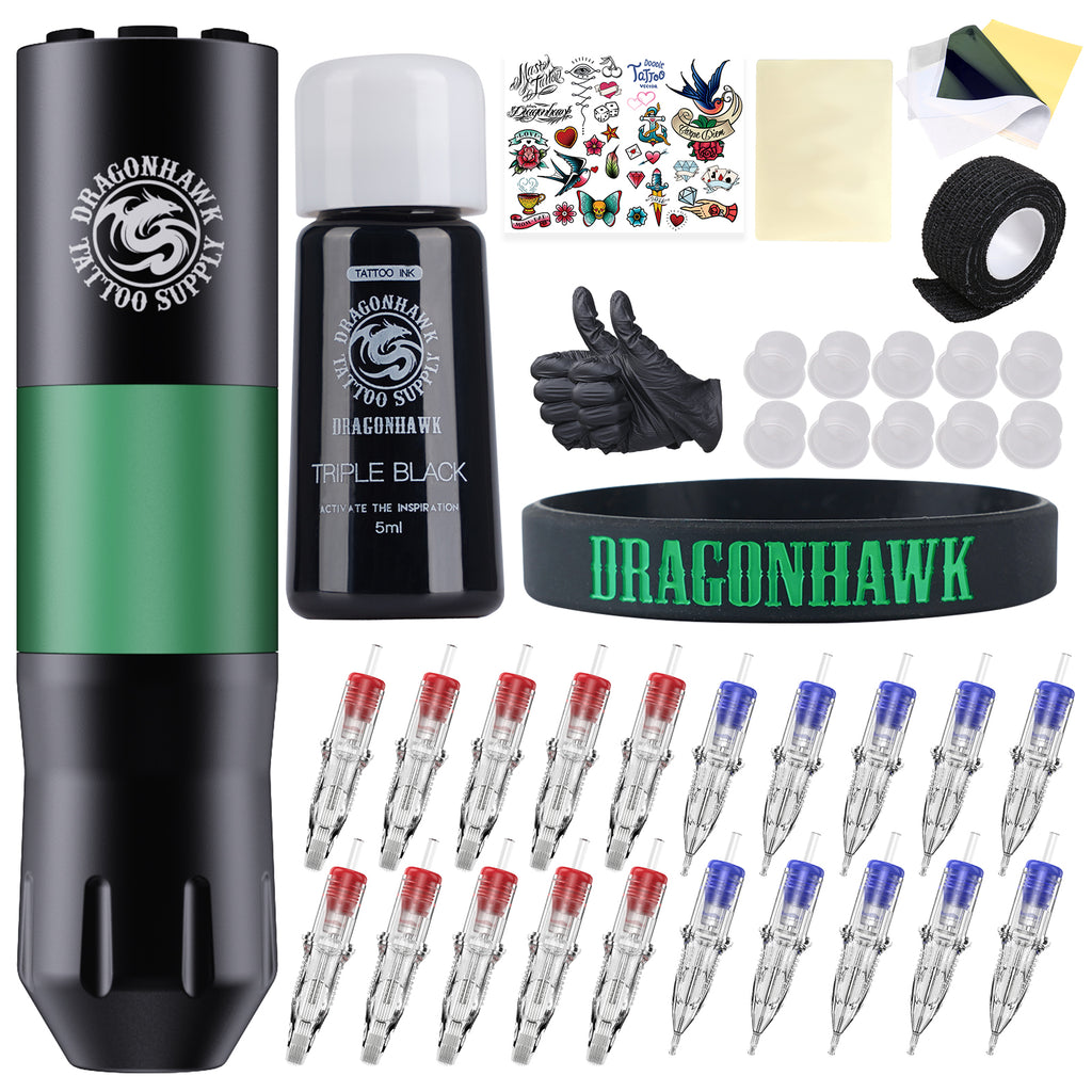 Dragonhawk Tattoo Kit, Rotary Tattoo Machine Pen M4 Bundle - DragonHawk®  Tattoo Supply Official Site