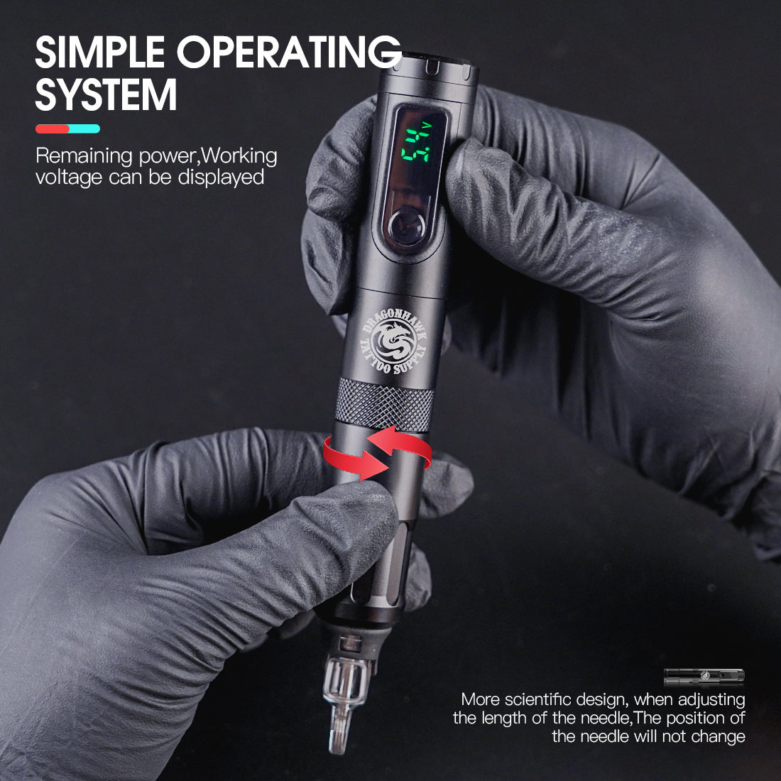 X4 Wireless Tattoo Pen Machine Gun Kit with Ballpoint Cartridges Needles  for Practice & Dotwork