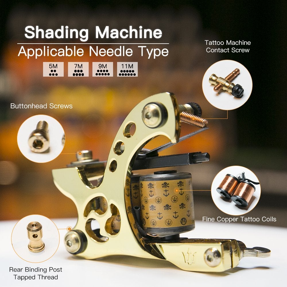 Dragonhawk Macropin Complete Tattoo Kit 2Pcs Traditional Coils Machines Gun  Cartridges Needles